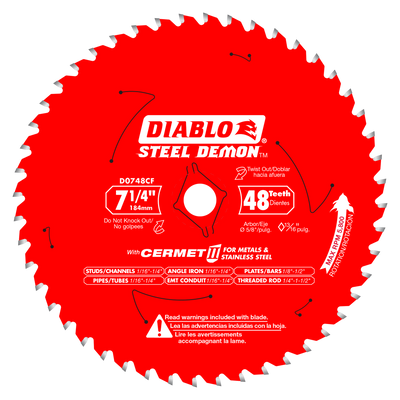 Diablo D0748CFX 7-1/4" Steel Demon Cermet II Saw Blade