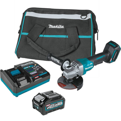 40V Max Lithium-Ion XGT Brushless Cordless 4-1/2” / 5" Paddle Switch Angle Grinder Kit with Electric Brake 4.0 Ah