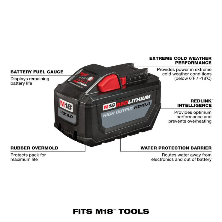 Milwaukee 48-11-1812 M18 Redlithium High Output XC12.0 Battery