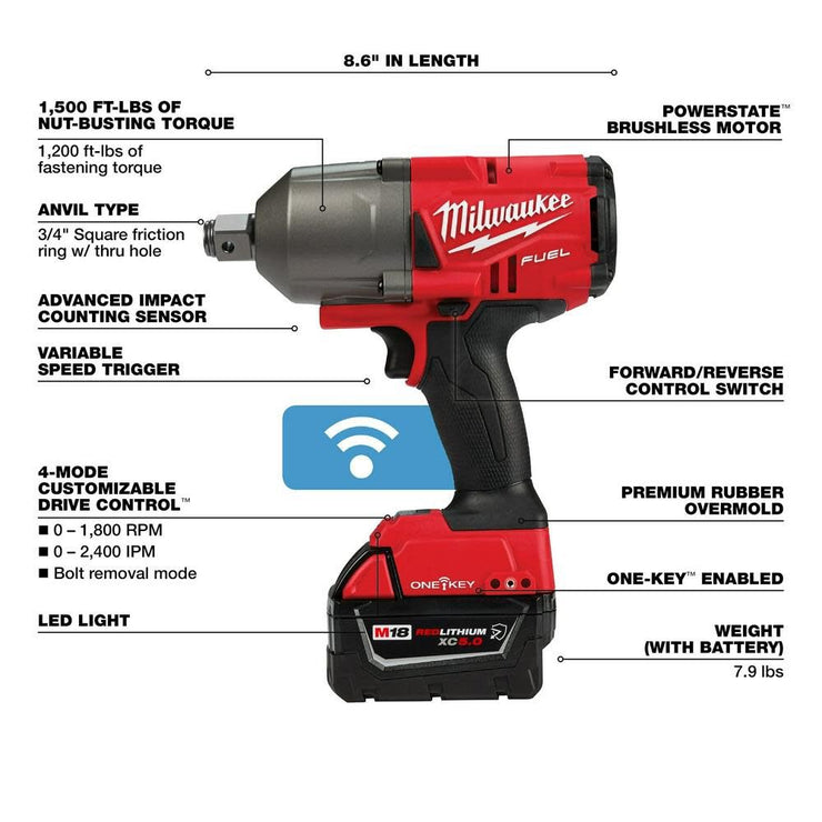 Milwaukee 2864-22R M18 Fuel Impact Wrench Kit