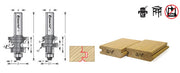 Amana 55456 2-Piece Carbide Tipped Flooring Router Bit Set