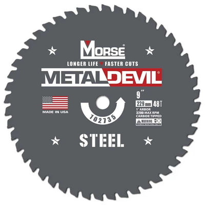 MK Morse CSM948FSC 9" Metal Devil Metal-Cutting Circular Saw Blade