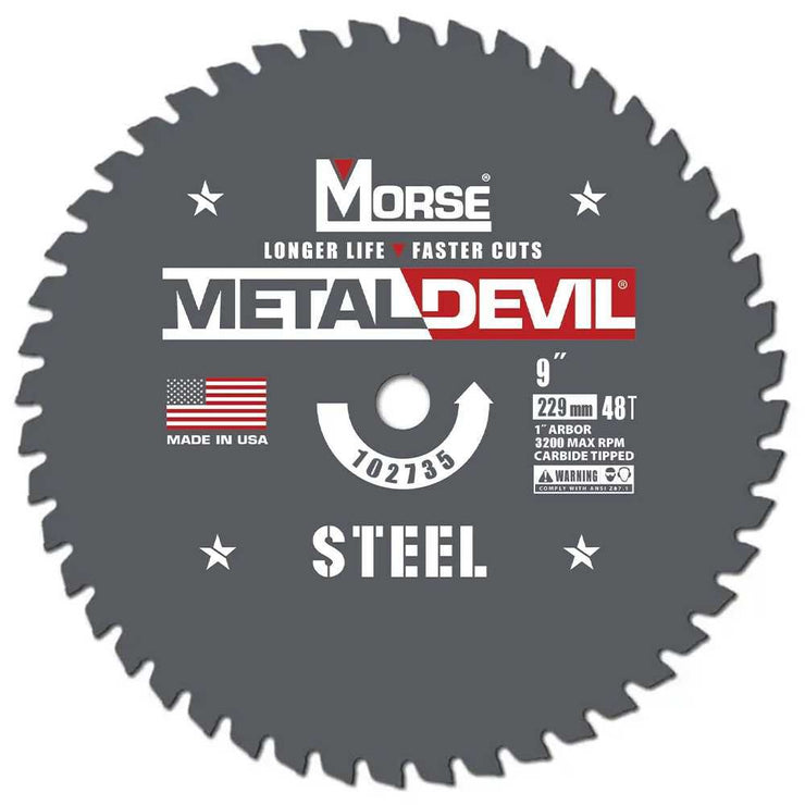 MK Morse CSM948FSC 9" Metal Devil Metal-Cutting Circular Saw Blade